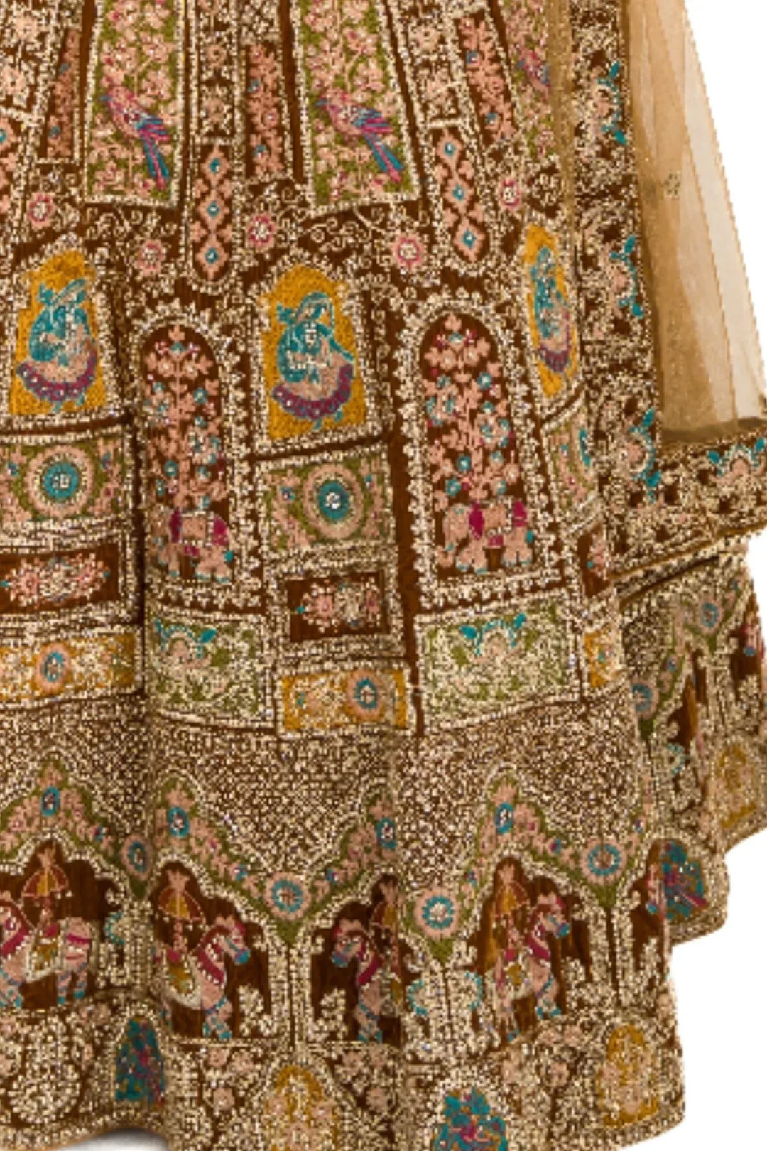 Gold Heavy Embellished Lehenga - MyEthnikRentals