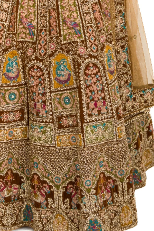 Gold Heavy Embellished Lehenga (Outside Ontario) - MyEthnikRentals