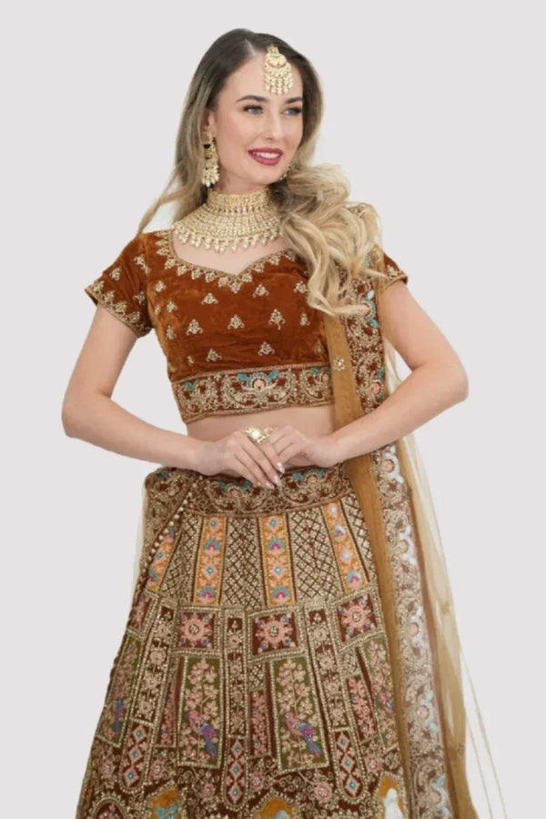 Gold Heavy Embellished Lehenga (Outside Ontario) - MyEthnikRentals