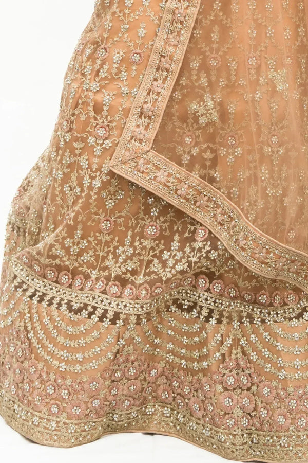 Blingy Peachy Glow Lehenga (Outside Ontario) - MyEthnikRentals