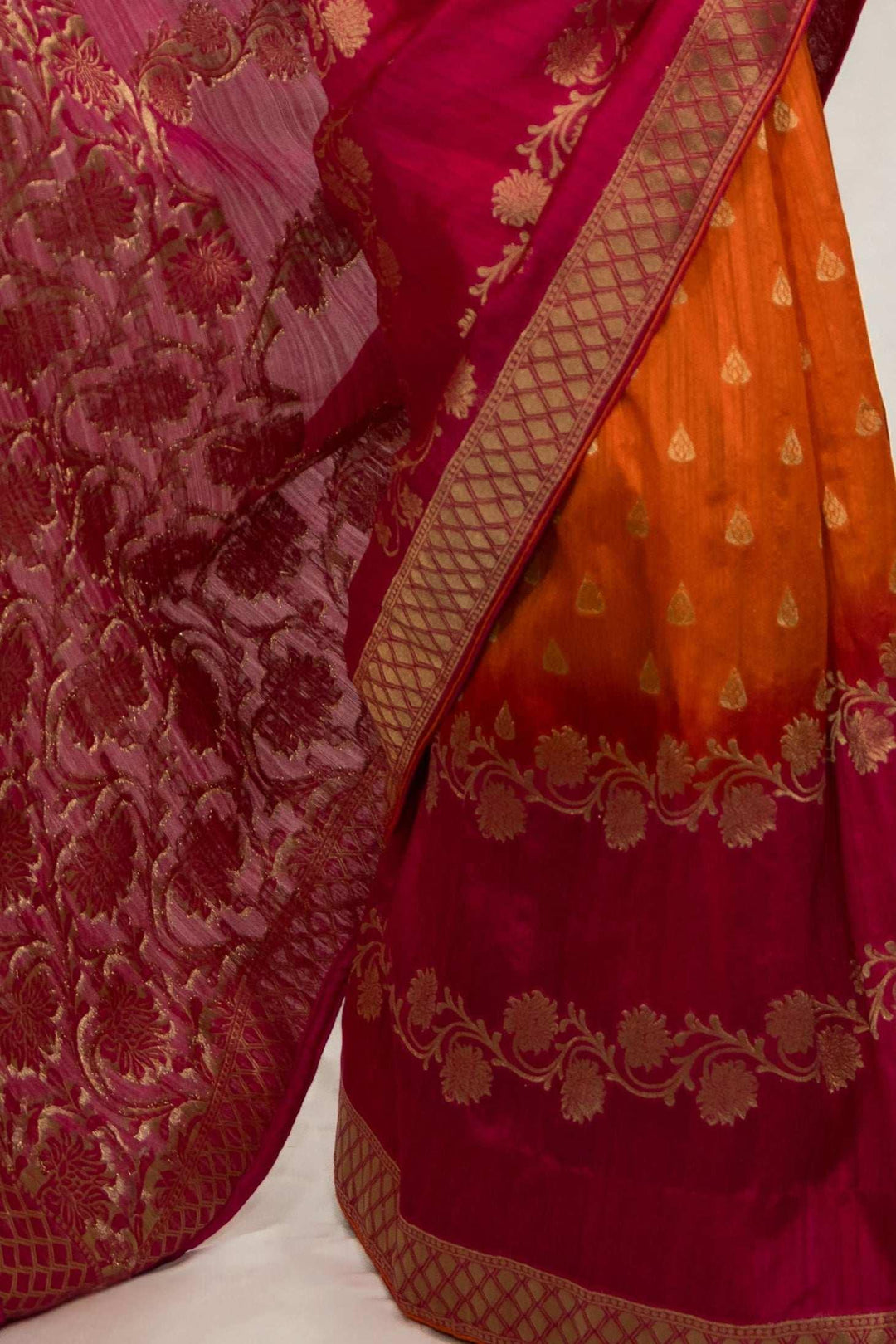 Deep Fuchsia Pink Saree (Outside Ontario) - MyEthnikRentals
