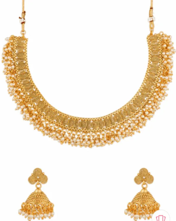 Golden temple pearl Jewellery Set (Outside Ontario) - MyEthnikRentals