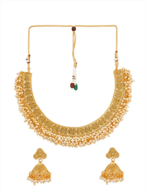 Golden temple pearl Jewellery Set (Outside Ontario) - MyEthnikRentals