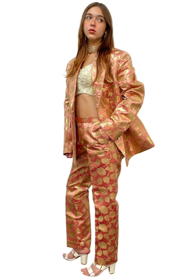 Plush Pink Jacket Fusion Set (Outside Ontario) - MyEthnikRentals