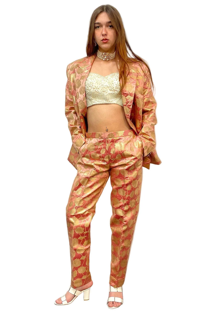 Plush Pink Jacket Fusion Set - MyEthnikRentals