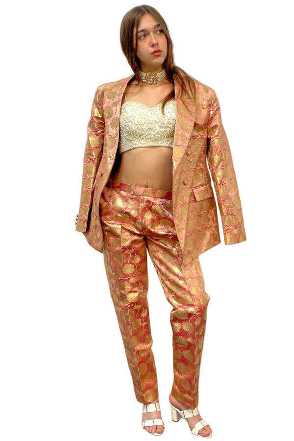 Plush Pink Jacket Fusion Set (Outside Ontario) - MyEthnikRentals