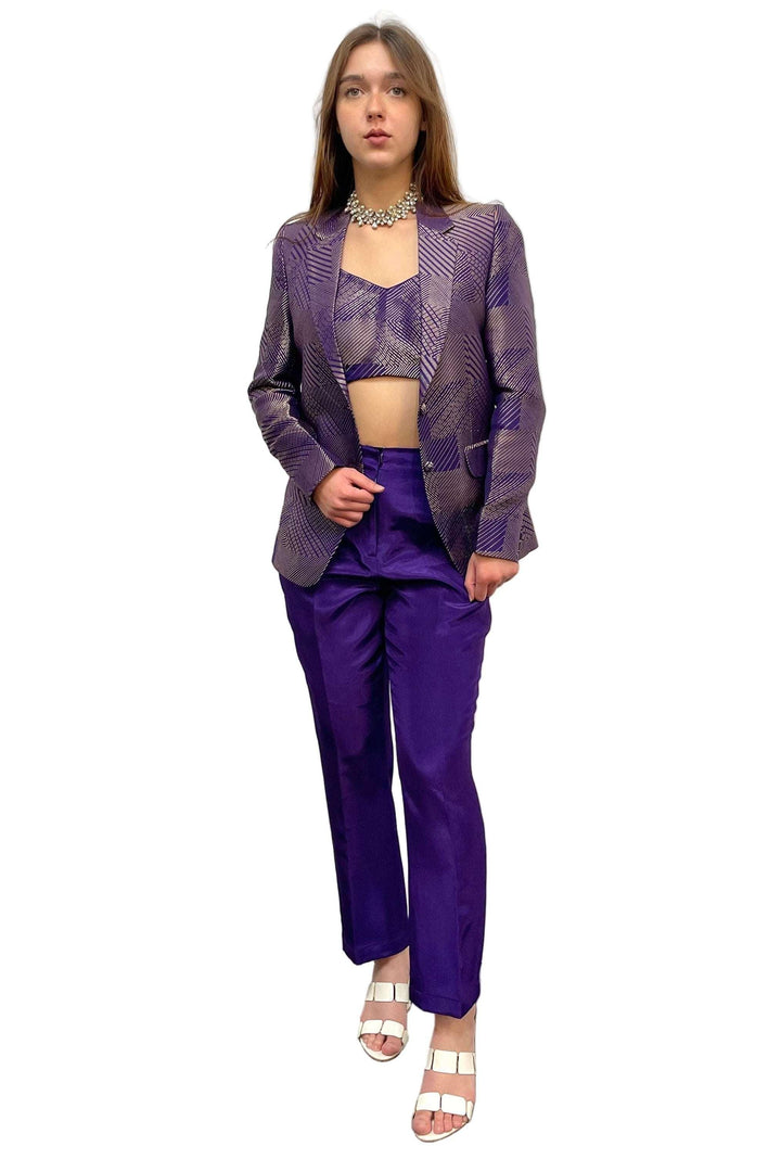 Purple Jacket Fusion Set - MyEthnikRentals
