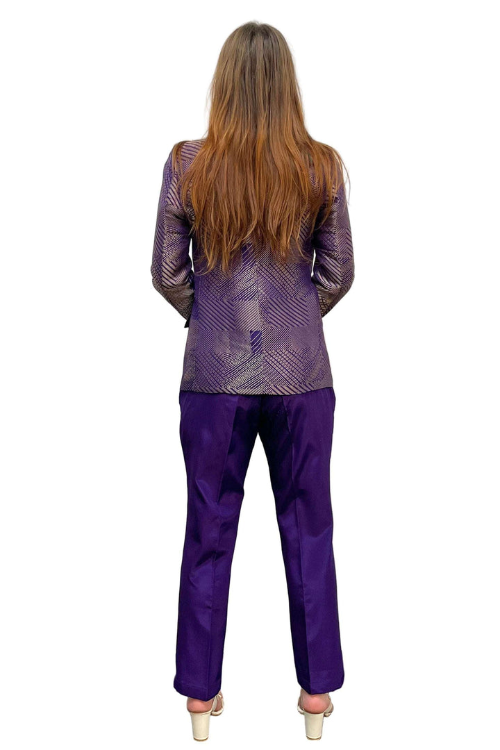 Purple Jacket Fusion Set - MyEthnikRentals