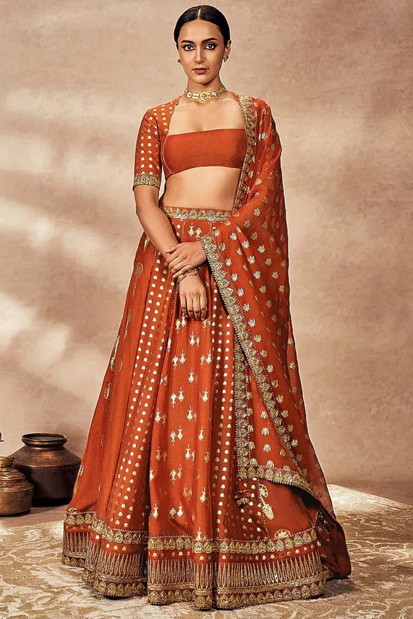 Orange Bead Tassel Lehenga (Outside Ontario) - MyEthnikRentals