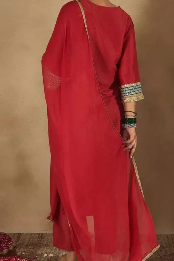 Crimson Jewel Salwar Kameez Set - MyEthnikRentals