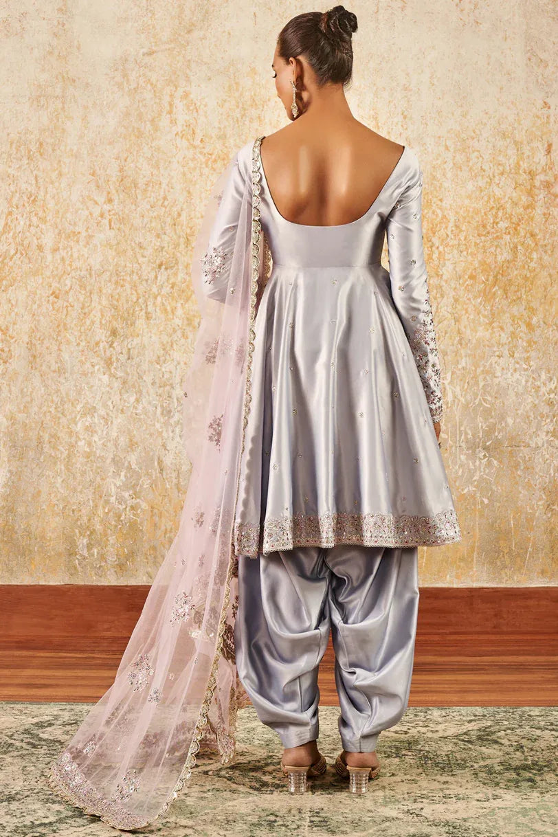 Lavender Grace Embroidered Patiala Suit - MyEthnikRentals