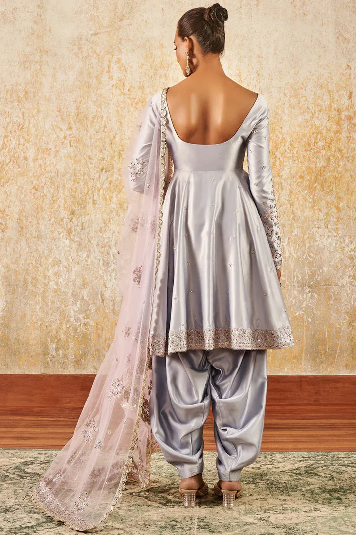 Lavender Grace Embroidered Patiala Suit - MyEthnikRentals
