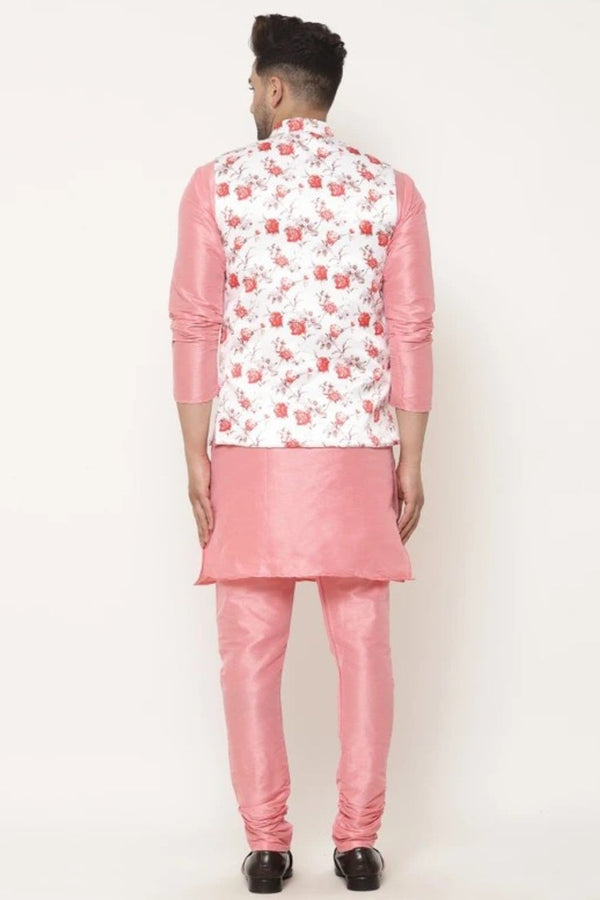 Pink Pure Silk Kurta - MyEthnikRentals