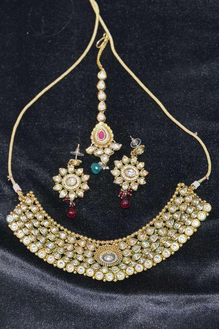 Princess Kundan Studded Jewellery (Outside Ontario) - MyEthnikRentals