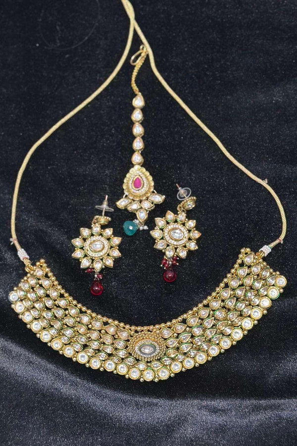 Princess Kundan Studded Jewellery (Outside Ontario) - MyEthnikRentals