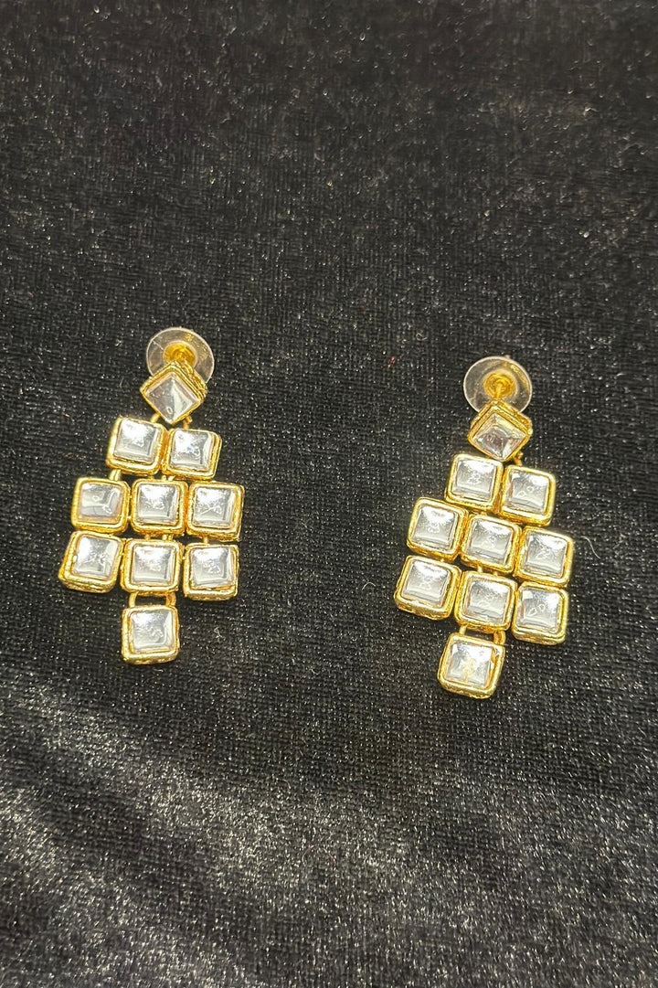 Men Gold Plated Maroon Jewellery Set - MyEthnikRentals