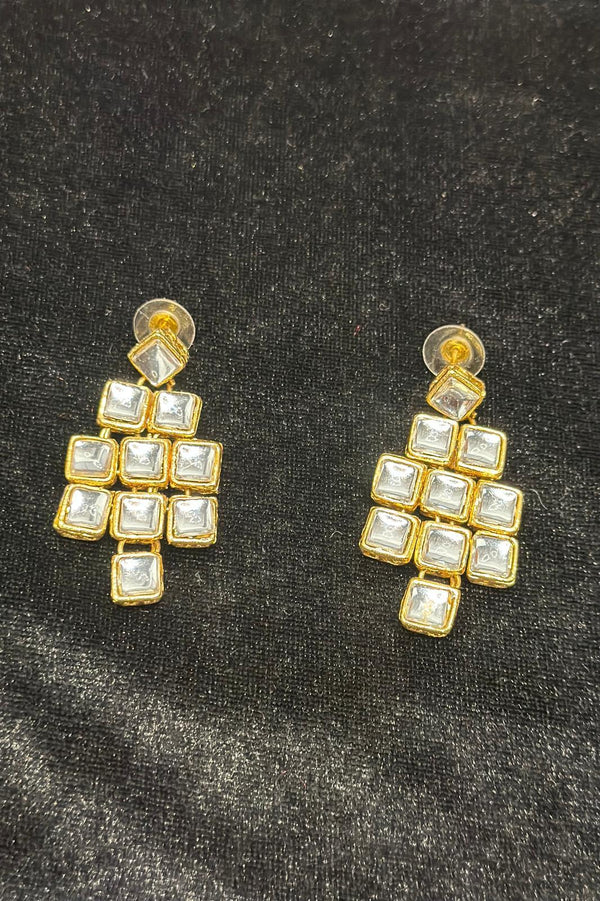 Men Gold Plated Maroon Jewellery Set - MyEthnikRentals