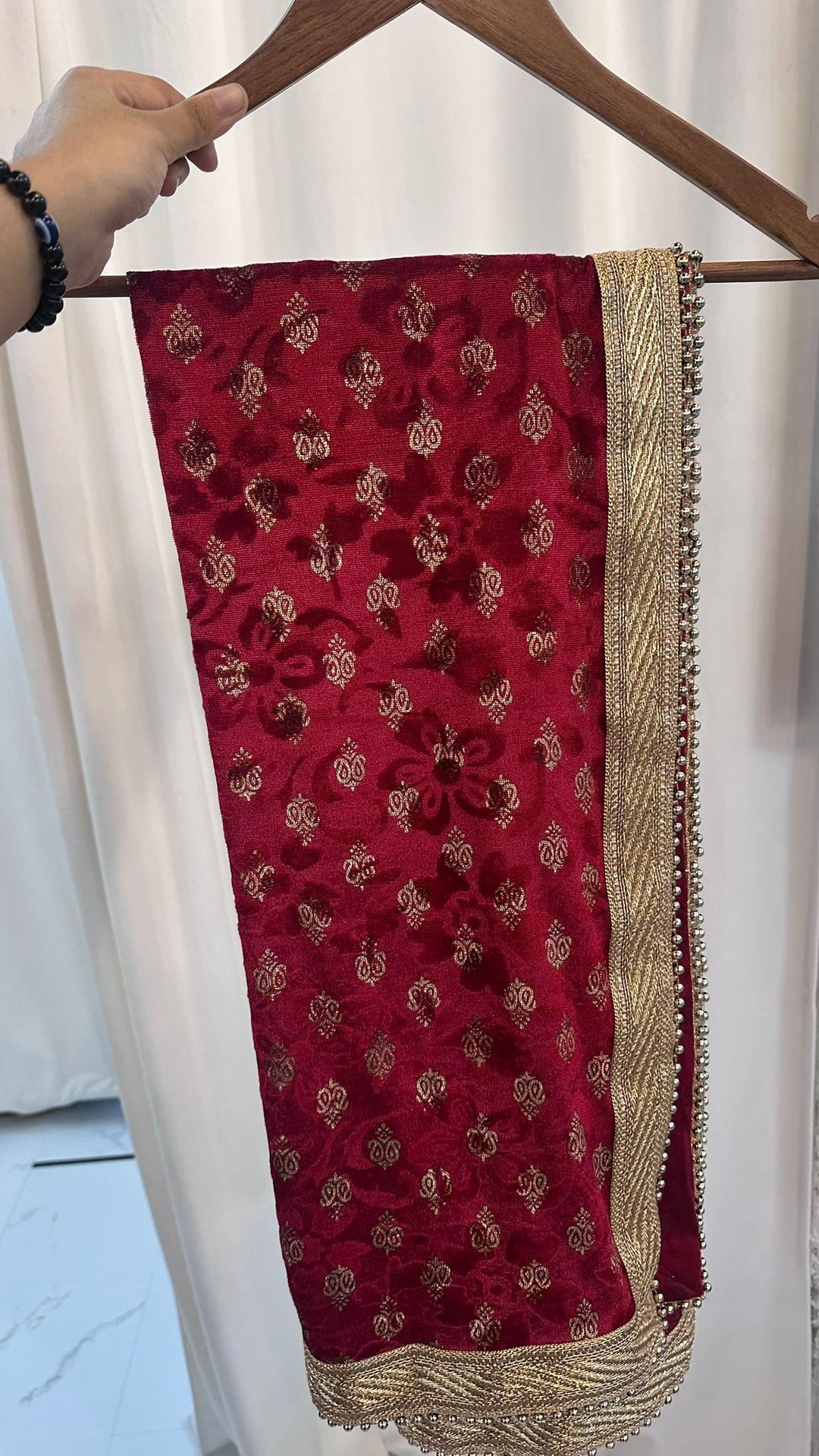 Men Shawl - Stole - Red - MyEthnikRentals