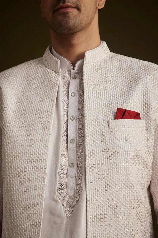 Purple & Lilac Ombre Sherwani with Embroidery - MyEthnikRentals