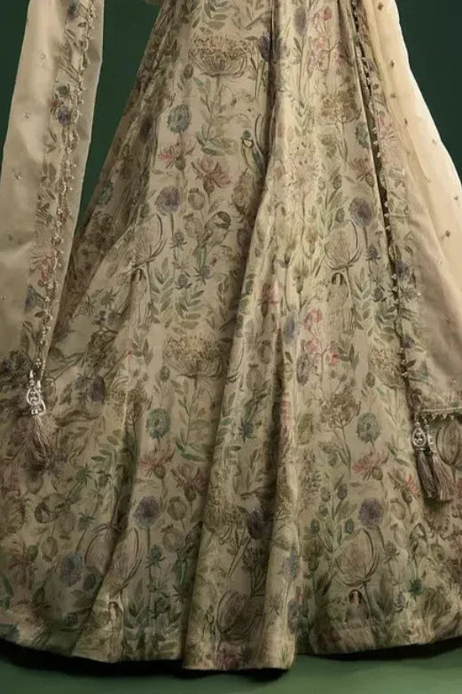 Floral Organza Dupatta Lehenga (Outside Ontario) - MyEthnikRentals