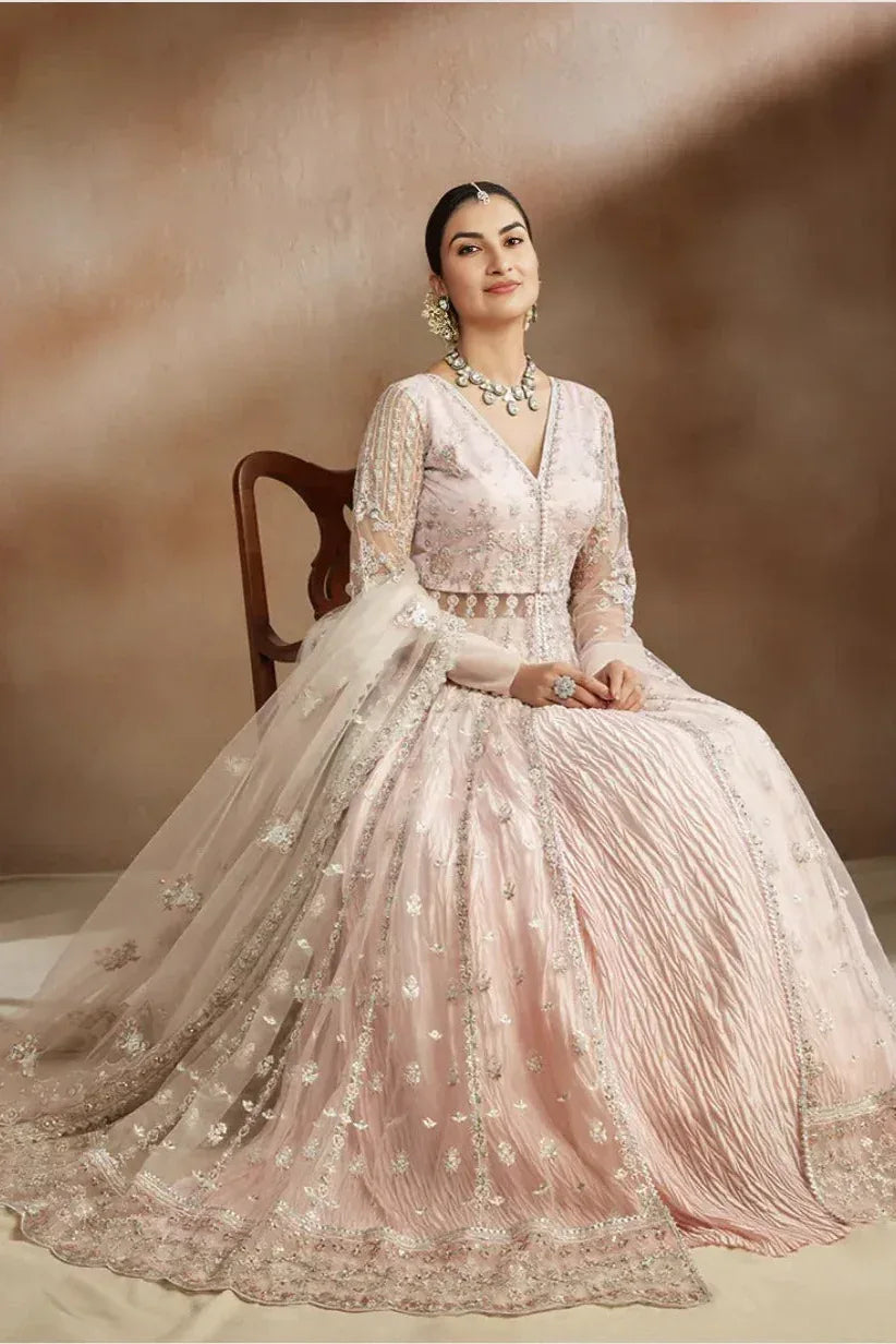 Blush Rose Anarkali Lehenga (Outside Ontario) - MyEthnikRentals