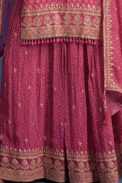 Pink Bandhani Print Salwar Kameez (Outside Ontario) - MyEthnikRentals