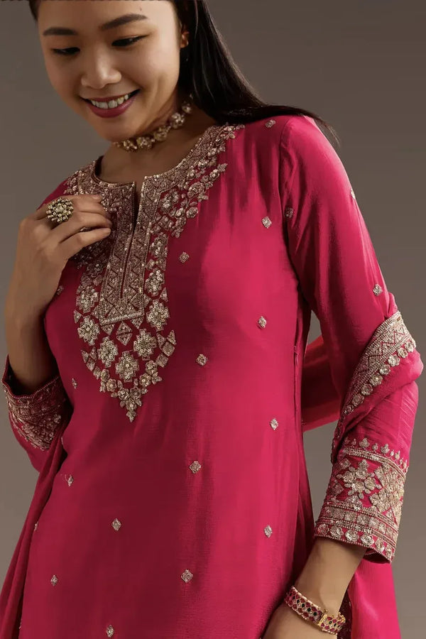 Blush Sequin Salwar Kameez Set - MyEthnikRentals