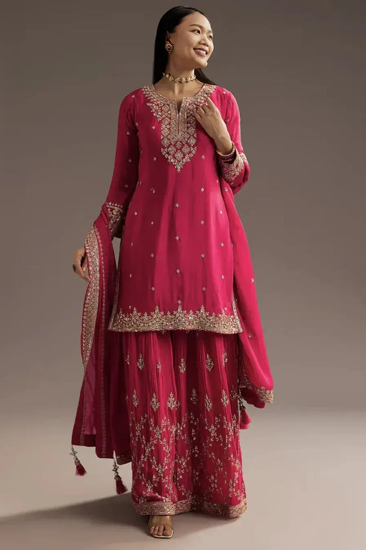 Blush Sequin Salwar Kameez Set (Outside Ontario) - MyEthnikRentals