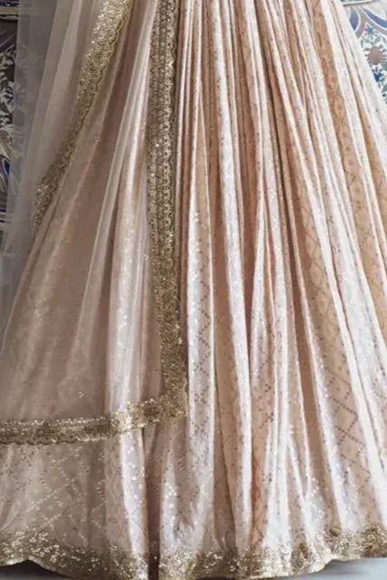 Champagne Gold Luxe Lehenga (Outside Ontario) - MyEthnikRentals