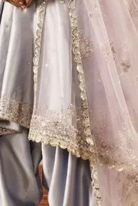 Lavender Grace Embroidered Patiala Suit (Outside Ontario) - MyEthnikRentals