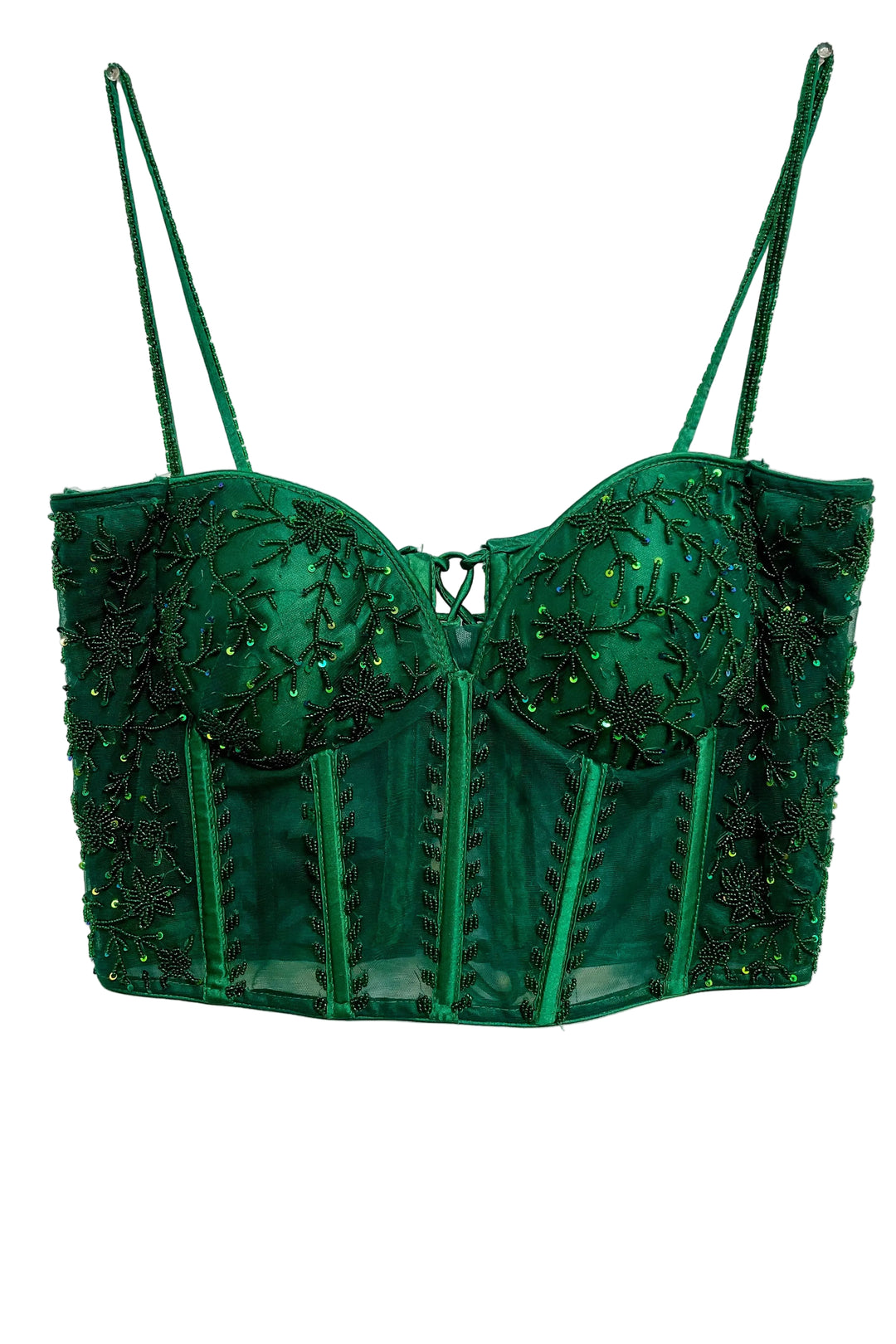 Emerald Corset Crop Top - MyEthnikRentals