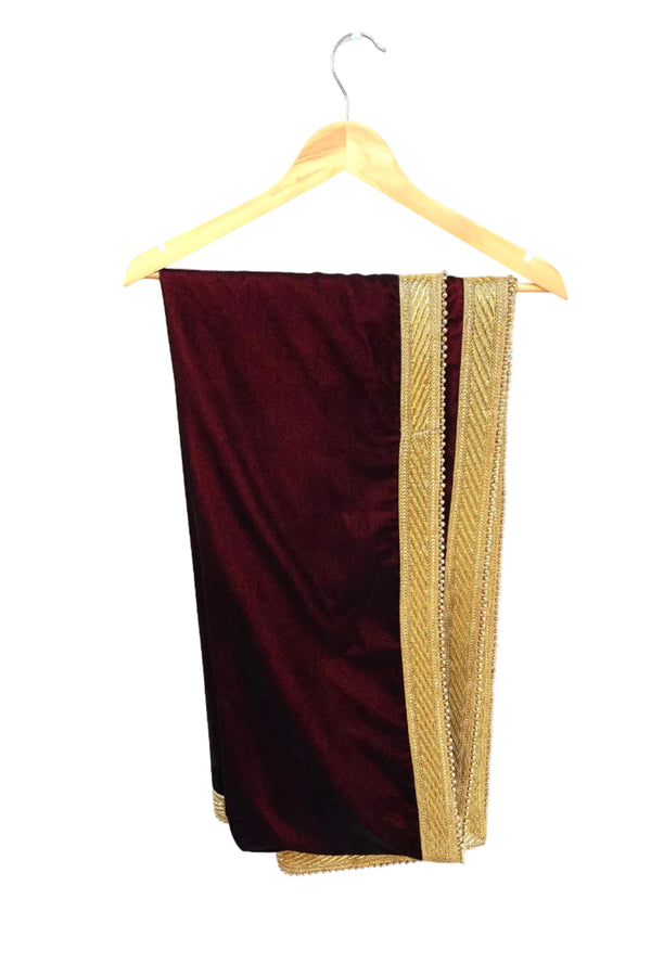 Men Shawl - Stole - Maroon - MyEthnikRentals