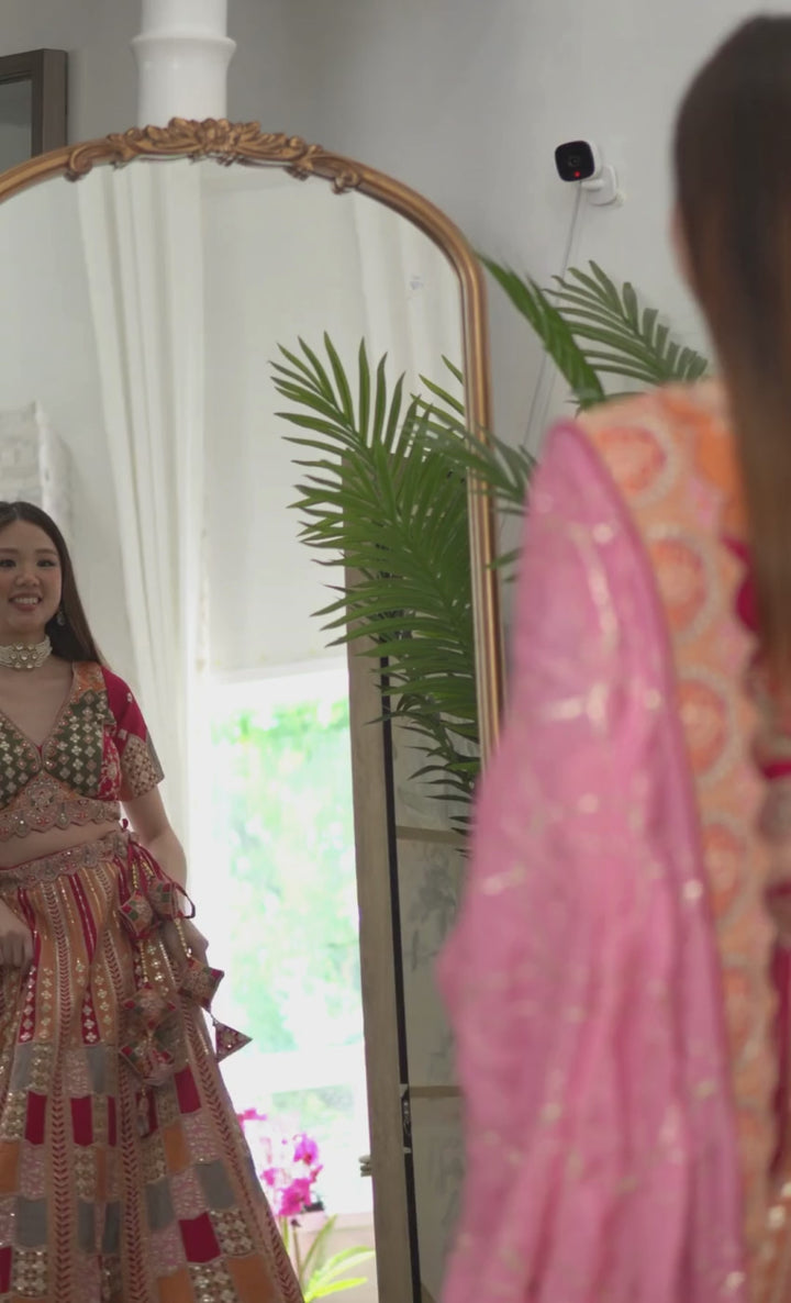 Patchwork Mosaic Couture Lehenga (Outside Ontario)