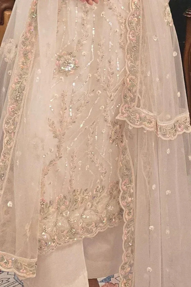 Off White Georgette Salwar Kameez - MyEthnikRentals