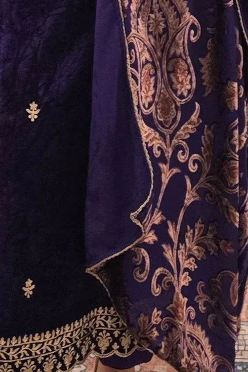 Purple velvet Salwar Kameez - MyEthnikRentals