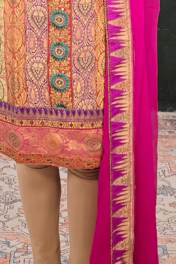 Brocade Purple Salwar Kameez - MyEthnikRentals