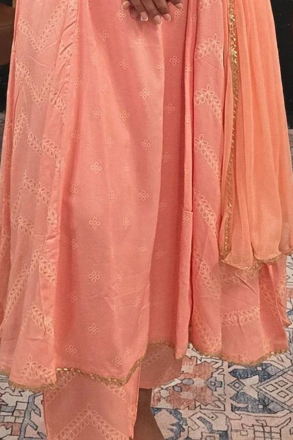 A-Line soft pink (Linen) Salwar Kameez (Outside Ontario) - MyEthnikRentals