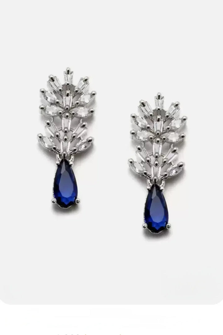 Dark Blue crystal Jewellery Set - MyEthnikRentals