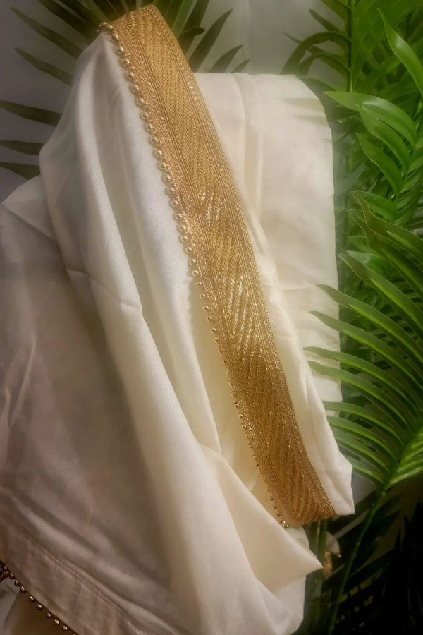 Men Shawl-Stole - Off-White - MyEthnikRentals