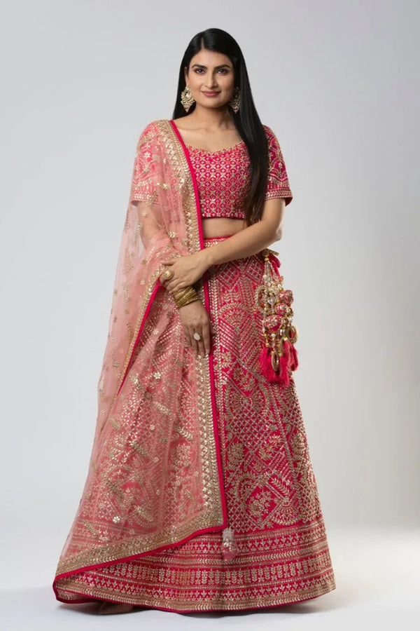 Electrifying Bridal Gota Lehenga (Outside Ontario) - MyEthnikRentals