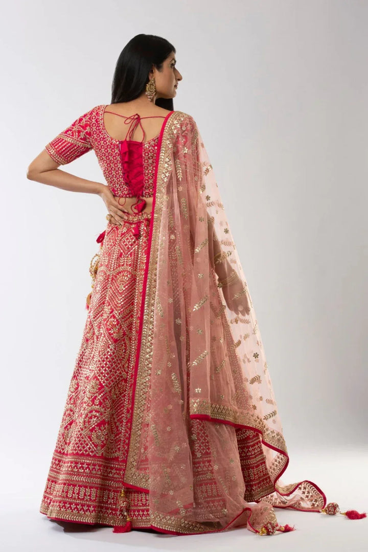Electrifying Bridal Gota Lehenga (Outside Ontario) - MyEthnikRentals