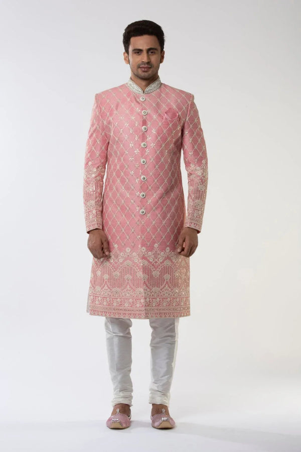 Timeless Pink Sherwani (Outside Ontario) - MyEthnikRentals