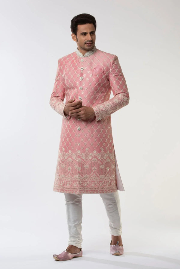Timeless Pink Sherwani (Outside Ontario) - MyEthnikRentals