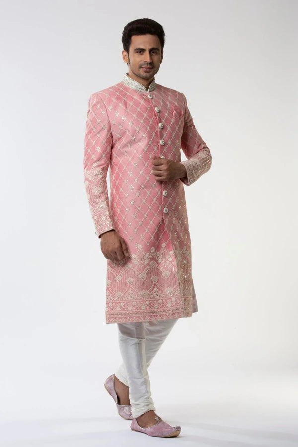 Timeless Pink Sherwani (Outside Ontario) - MyEthnikRentals