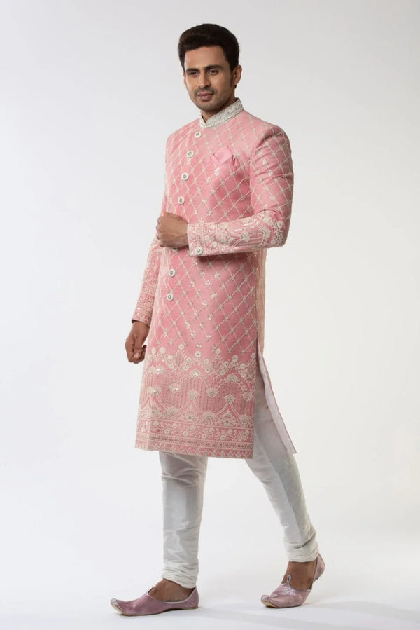Timeless Pink Sherwani (Outside Ontario) - MyEthnikRentals