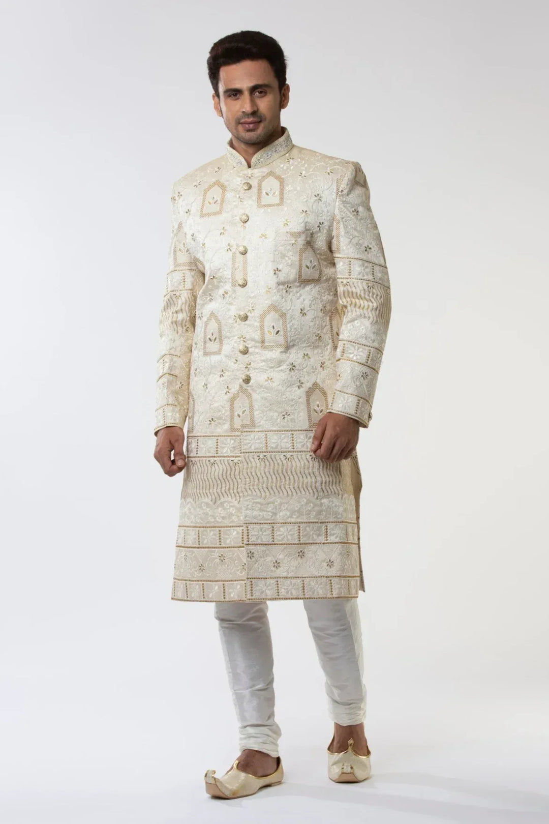 Coveted White Sherwani (Outside Ontario) - MyEthnikRentals