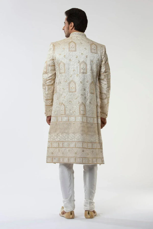Coveted White Sherwani - MyEthnikRentals