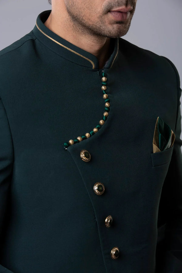 Deep Green Indo-Western Set - MyEthnikRentals