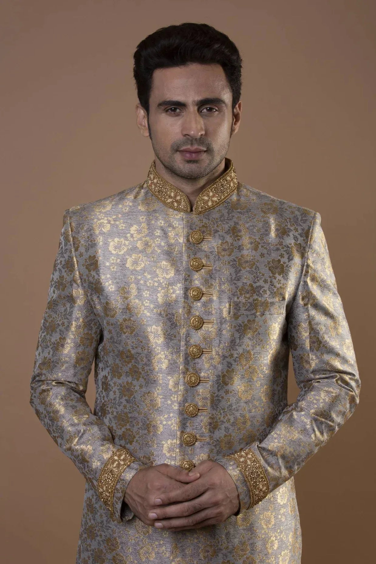 Ivory and Golden Sherwani