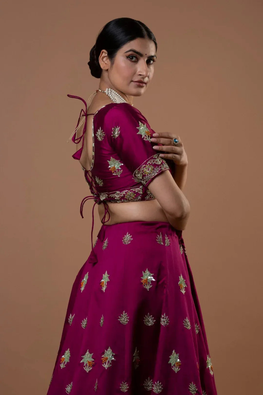 Jhumka Inspired Festive Lehenga - MyEthnikRentals